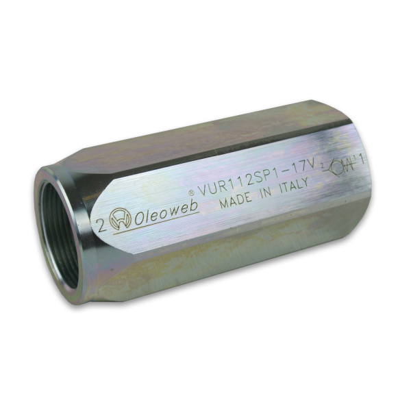 VUR140-SP05 – 1/4" BSPP Inline Hydraulic Check Valve | 0.5 Bar