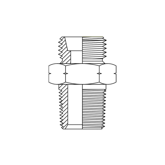 1CN - METRIC DKL MALE X NPT MALE NIPPLE