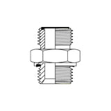 1FM - ORFS MALE X METRIC STUD MALE NIPPLE