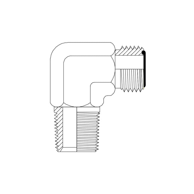 ORFS Male × NPT Male 90° Elbow | Hydraulic Adaptor | Tas Hose