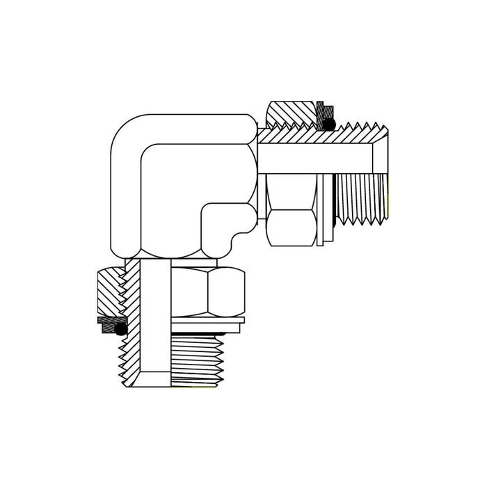 1GG9 - BSPP MALE POSITIONAL - BSPP MALE POSITIONAL 90DEG ELBOW