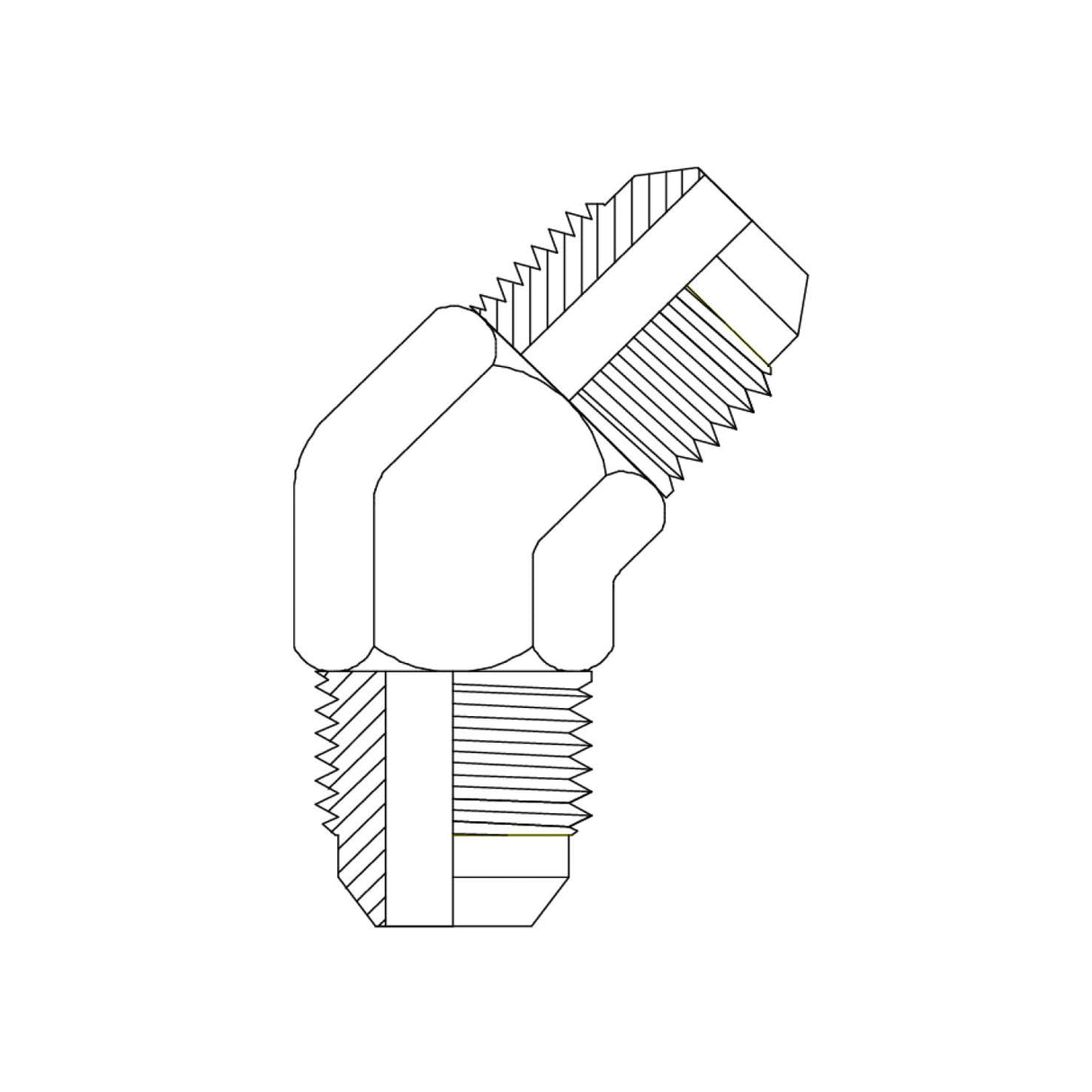 1J4 JIC MALE X JIC MALE 45DEG ELBOW