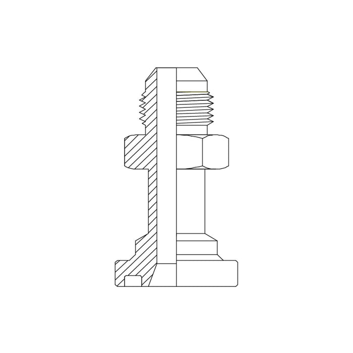 1JFLH - JIC MALE X CODE 62 FLANGE