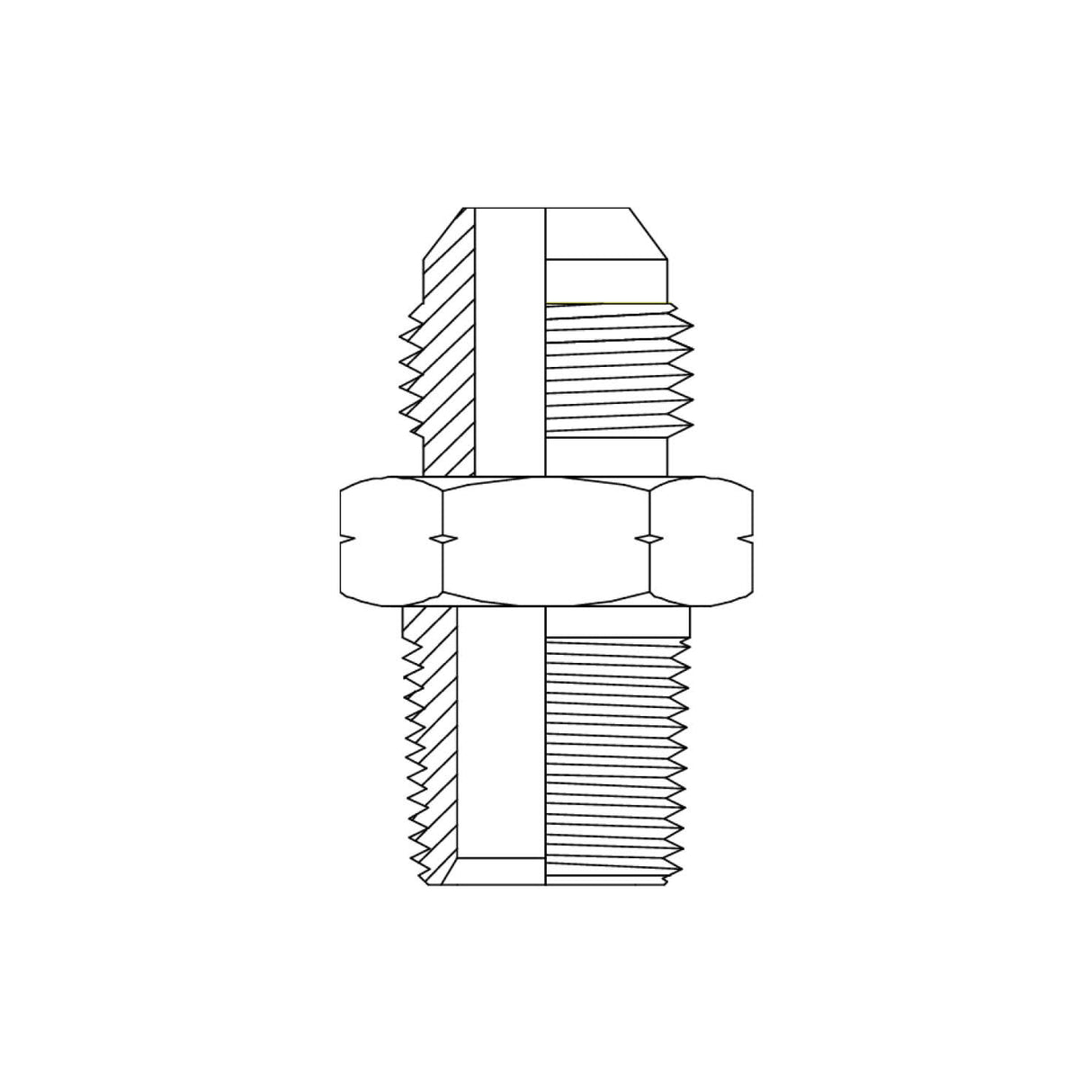 1JN - JIC MALE X NPT MALE NIPPLE