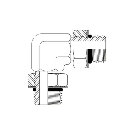 UNM-UNM90 – UNO Male × UNO Male 90° Elbow | Hydraulic Adaptor | Tas Hose