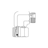 DLM-DLFX90 - DIN Metric Light Male x Female Swivel 90° Elbow