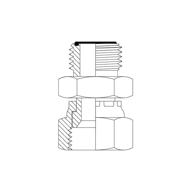 ORFS Male × JIC Female Swivel | Hydraulic Adaptor | Tas Hose
