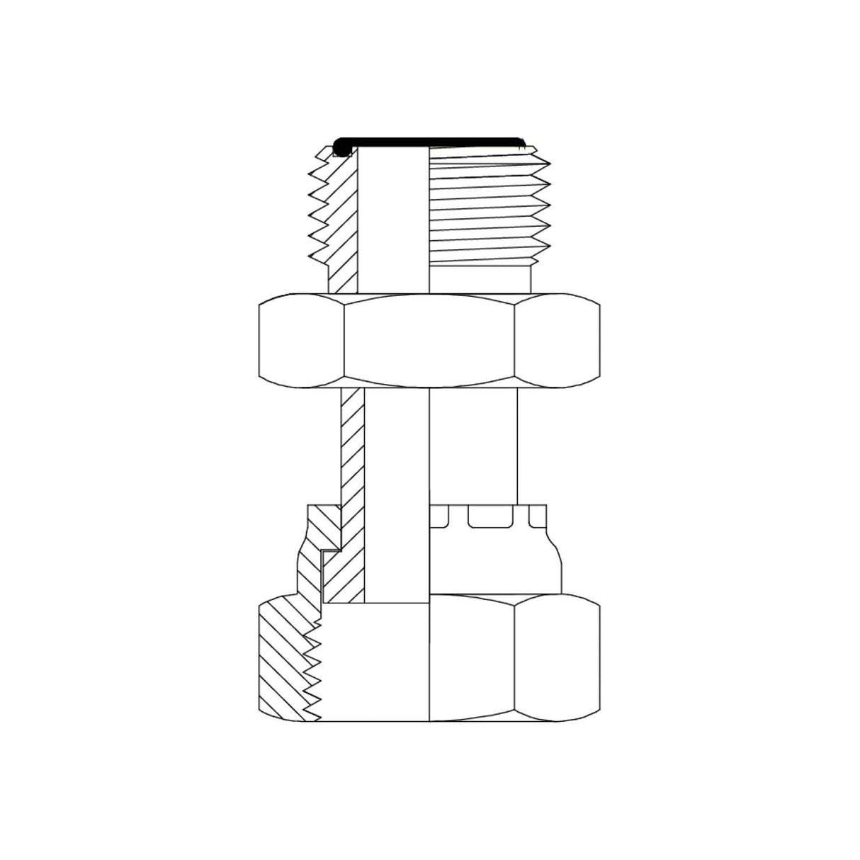 ORFS Male × ORFS Female Swivel | Hydraulic Adaptor | Tas Hose