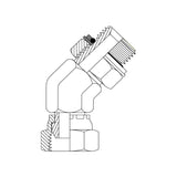 2GB4 - BSPP MALE X BSPP FEMALE SWIVEL 45DEG ELBOW