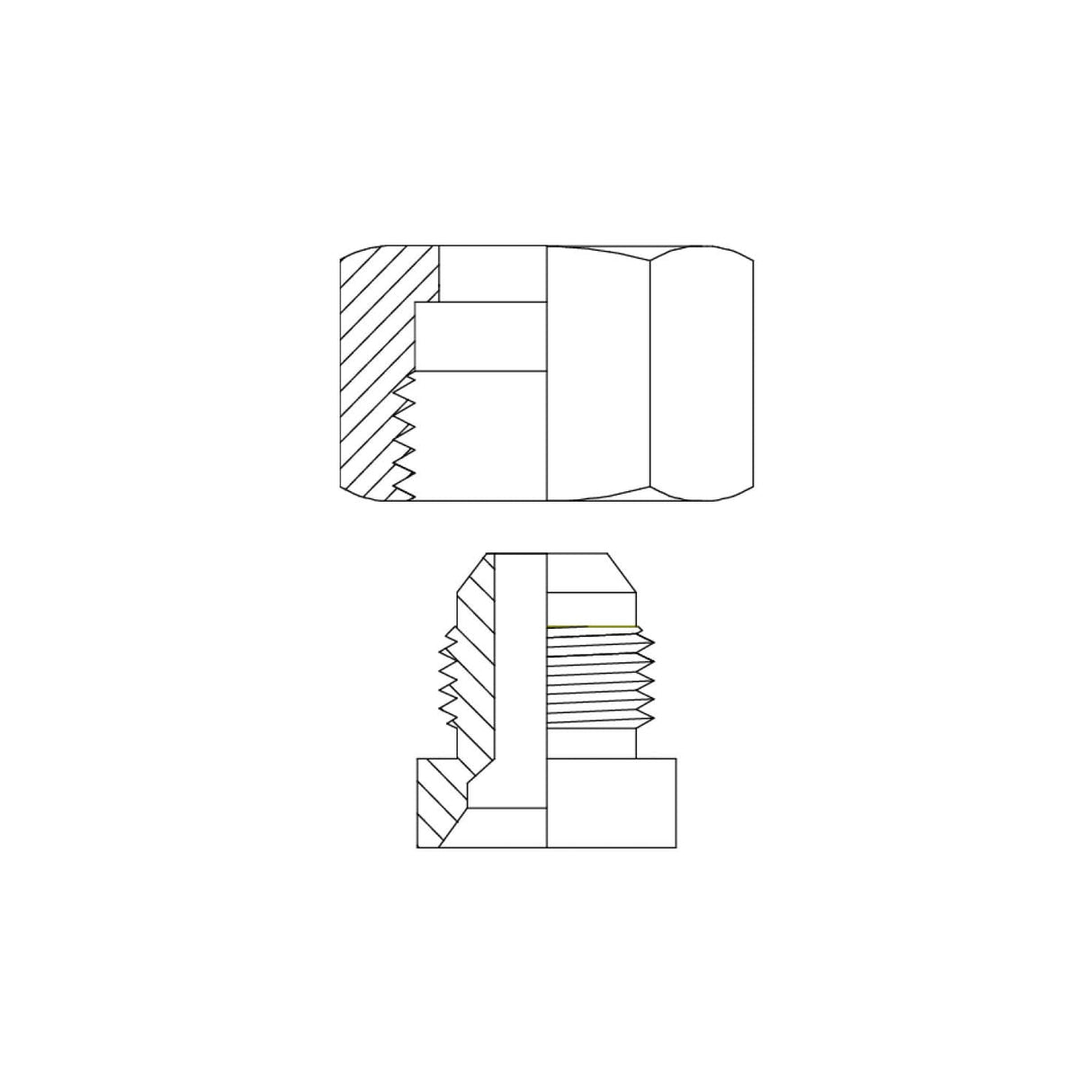 JCM-JCF - JIC Male x JIC Female Expander/Reducer - Fixed