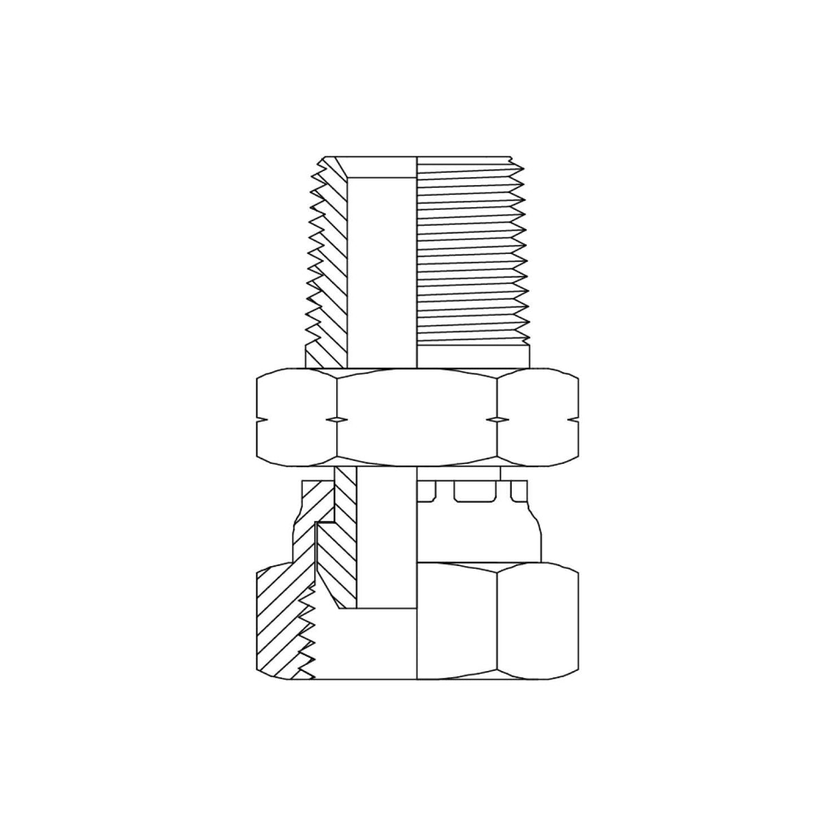 2NU - NPT MALE X NPSM FEMALE SWIVEL UNION