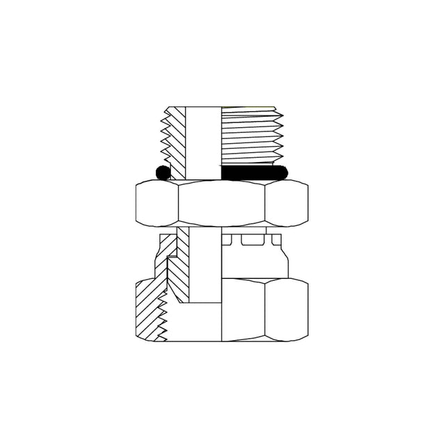 UNO Male x BSPP Female Swivel Hydraulic Adaptor