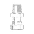 BSPT Male x ORFS Female Swivel Adaptor