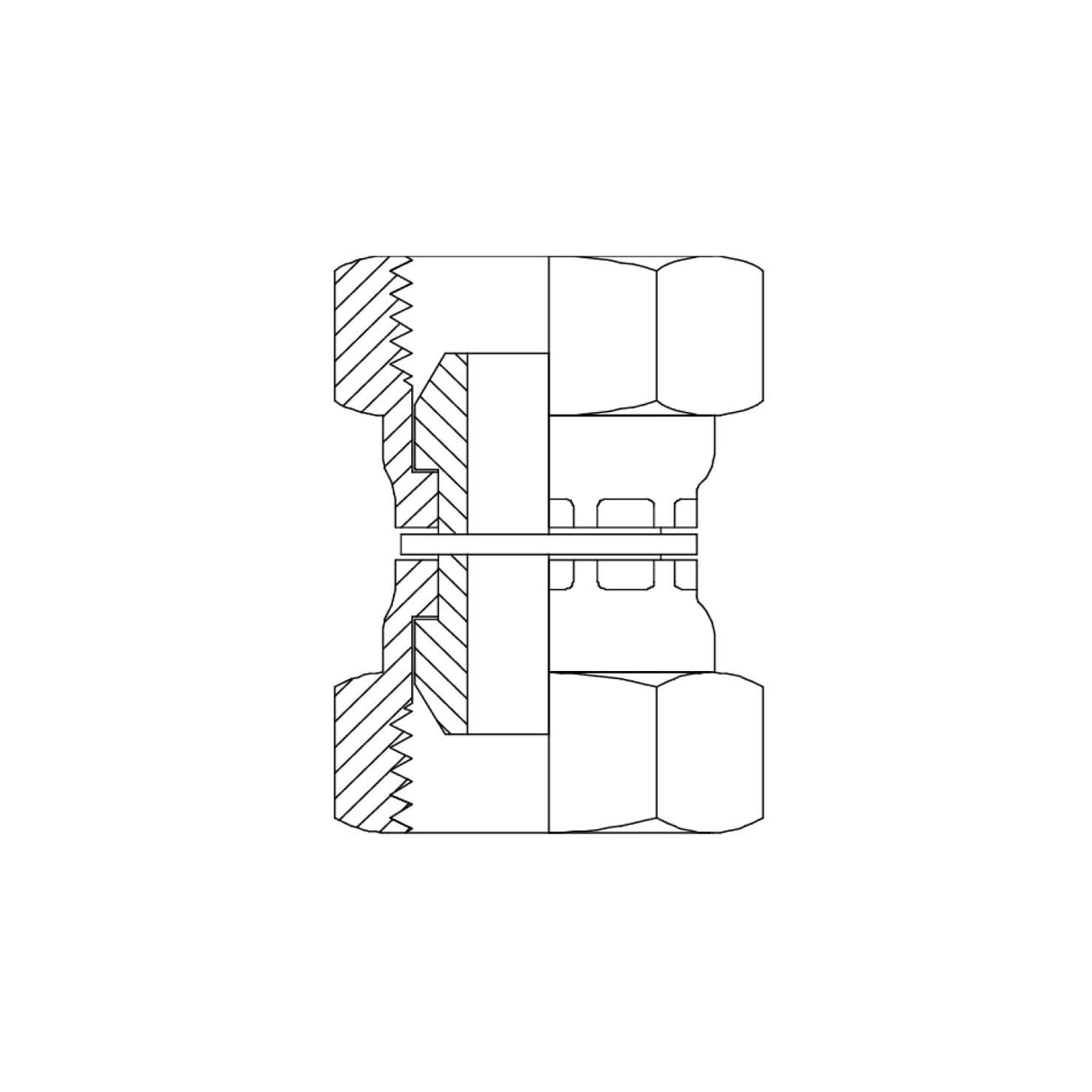 3B - BSPP FEMALE SWIVEL X BSPP FEMALE SWIVEL UNION