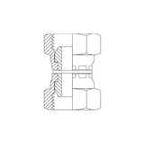 3B - BSPP FEMALE SWIVEL X BSPP FEMALE SWIVEL UNION