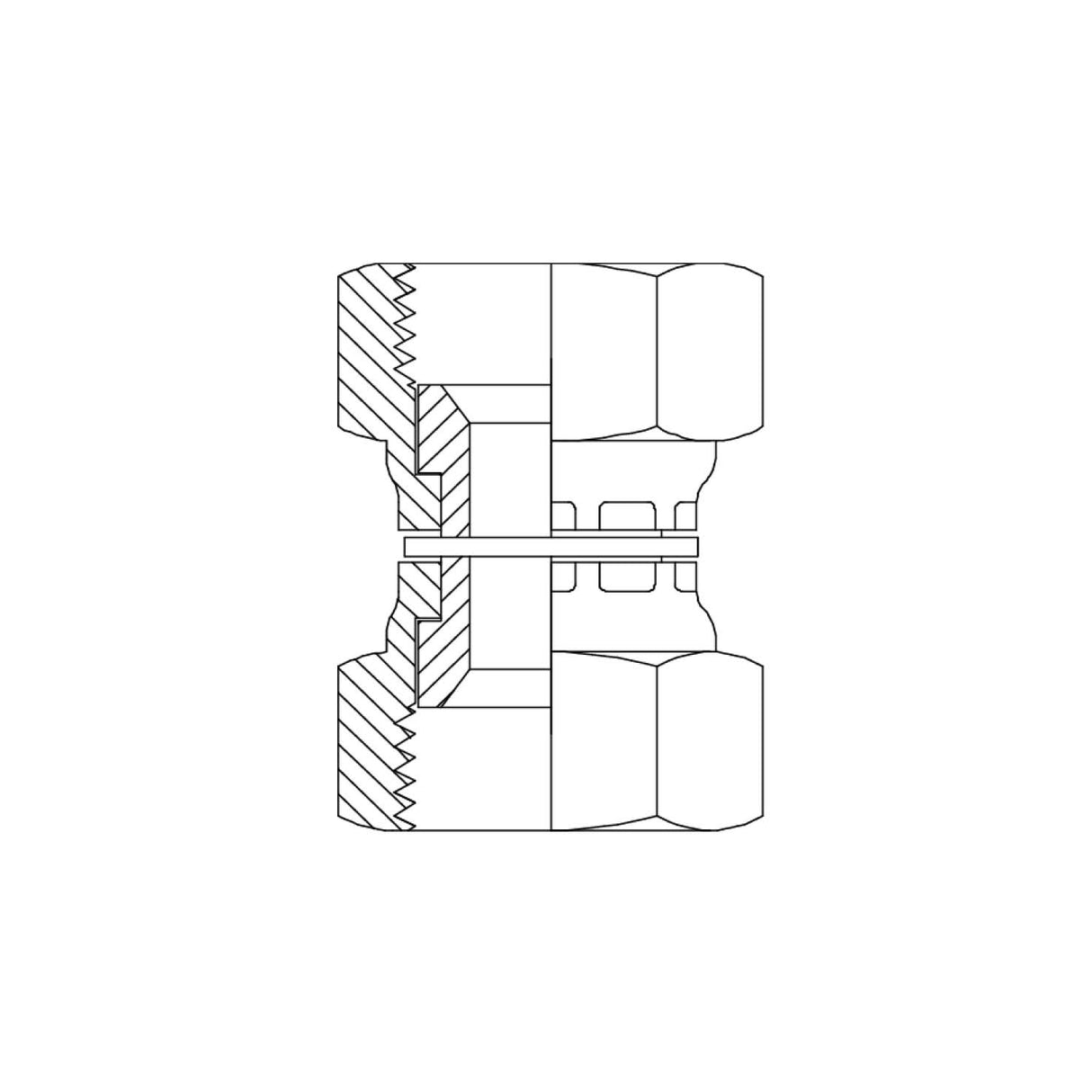 3J - JIC FEMALE SWIVEL X JIC FEMALE SWIVEL UNION