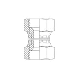 3J - JIC FEMALE SWIVEL X JIC FEMALE SWIVEL UNION