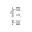 DIN Metric Male Bulkhead x Male Adaptor