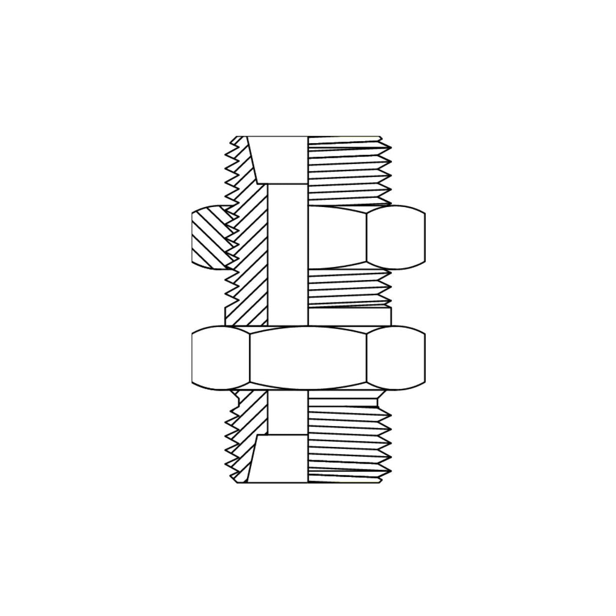 DIN Metric Male Bulkhead x Male Adaptor