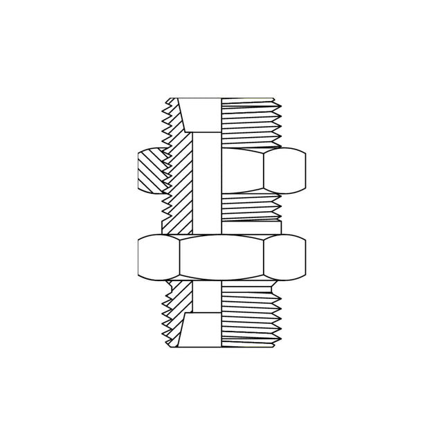 DIN Metric Heavy Male Bulkhead x Male Adaptor