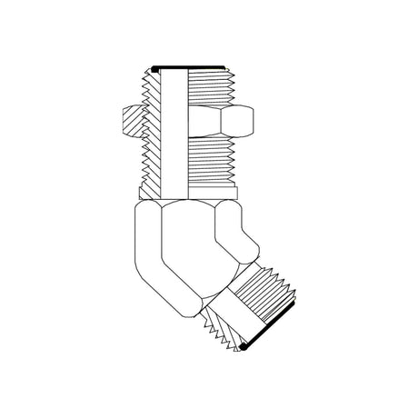 ORFS Male Bulkhead × ORFS Male 45° Elbow | Tas Hose
