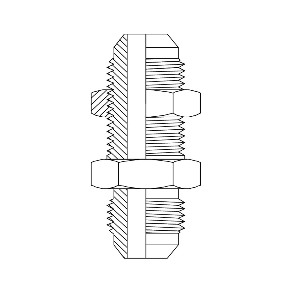 6J - JIC MALE BULKHEAD X JIC MALE