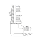 6J9 - JIC MALE BULKHEAD X JIC MALE 90DEG ELBOW