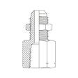 JIC Male Bulkhead × NPT Fixed Female