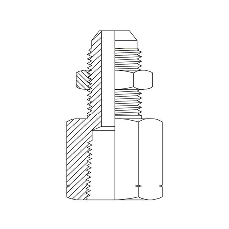 JIC Male Bulkhead × NPT Fixed Female