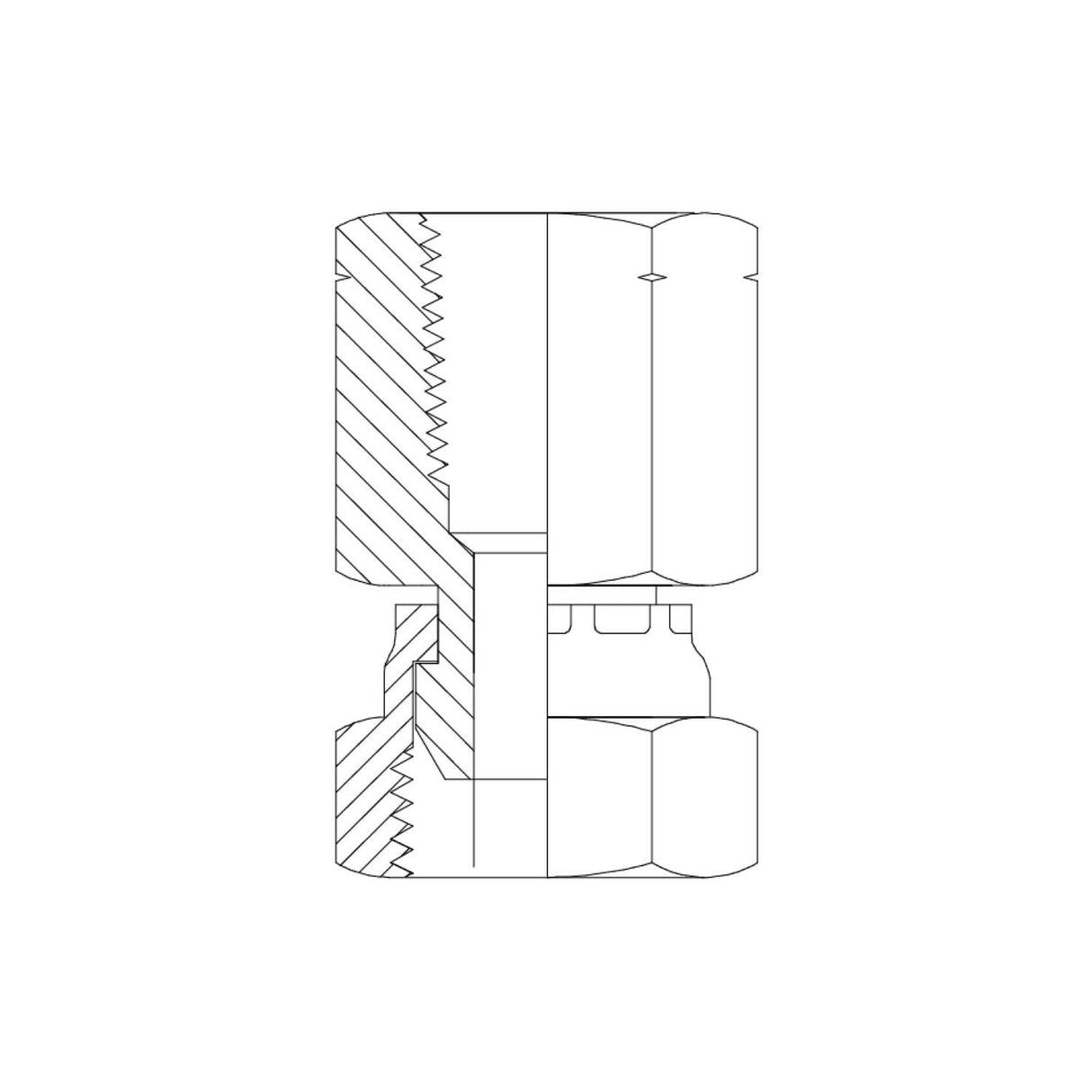NPT Fixed Female × NSPM Female Swivel | Hydraulic Adaptor | Tas Hose