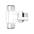 JIC Male to JIC Male Bulkhead to JIC Male Run Tee Hydraulic Adaptors