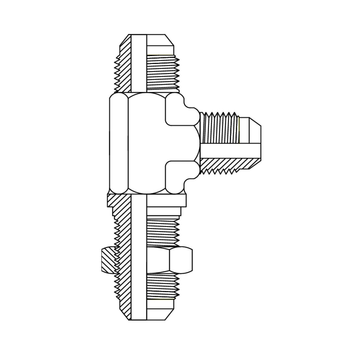 Metric Light Male to Male Bulkhead 90 Degree.