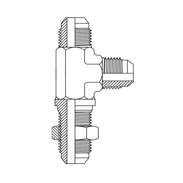 Metric Light Male to Male Bulkhead 90 Degree.