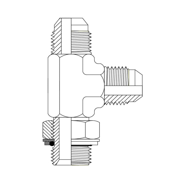 JIC Male × BSPP Male Run Tee | Hydraulic Adaptor