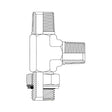 Metric Light Male to Male Bulkhead 90 Degree.
