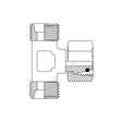Metric Heavy Male to Male Bulkhead 90 Degree.