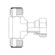 JIC Male to JIC Male to JIC Female Swivel Branch Tee Hydraulic Adaptors
