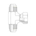 BSP Tapered Male to BSP Tapered Male to BSP Parallel Female Swivel Branch Tee Nipple Hydraulic Adaptors