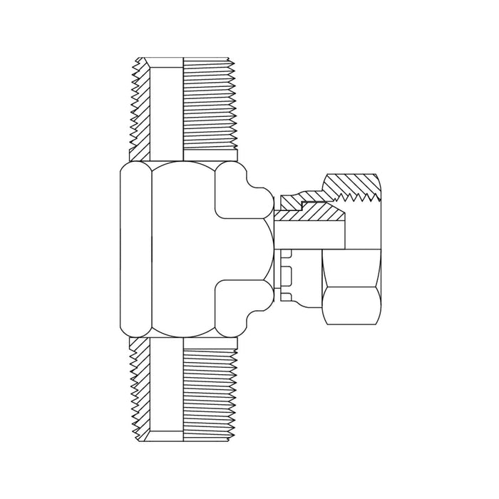 Metric Light Male to Female to Male Run Tee Adaptor.