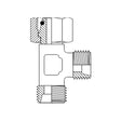 Metric Heavy Male to Female to Male Run Tee Adaptor.
