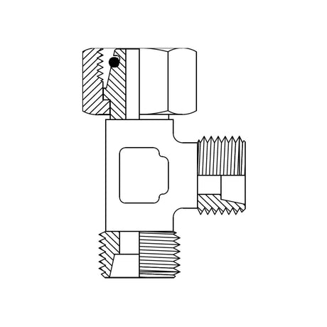 Metric Heavy Male to Female to Male Run Tee Adaptor.