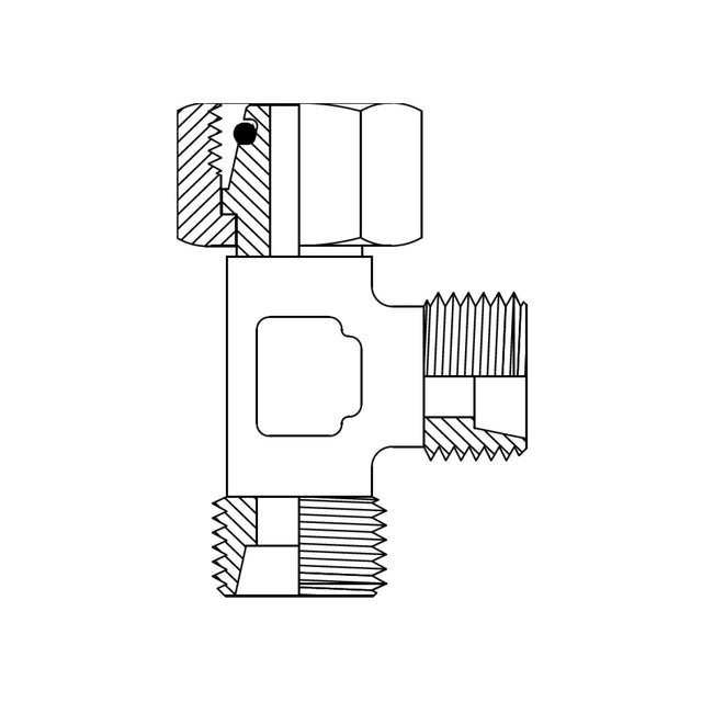 Metric Heavy Male to Female to Male Run Tee Adaptor.