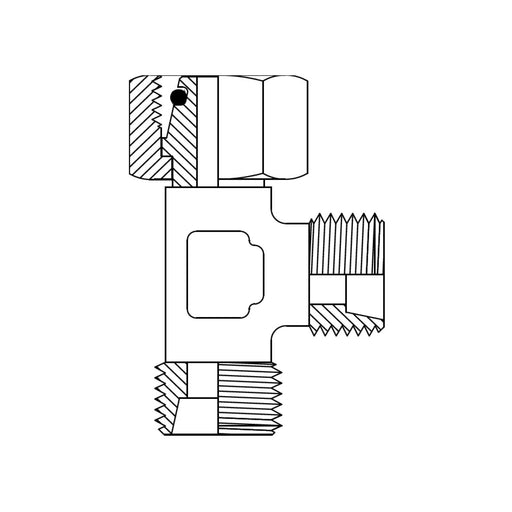 Metric Heavy Male to Female to Male Run Tee Adaptor.