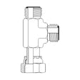 JIC Male to JIC Female Swivel to JIC Male Run Tee Hydraulic Adaptors