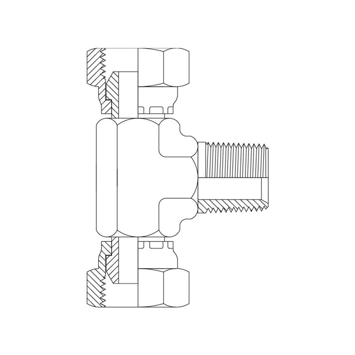 A3T - BSPT MALE X BSPP FEMALE SWIVEL RUN TEE