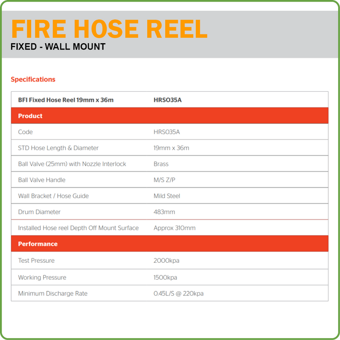 Fire Hose Reel Wall Mounted