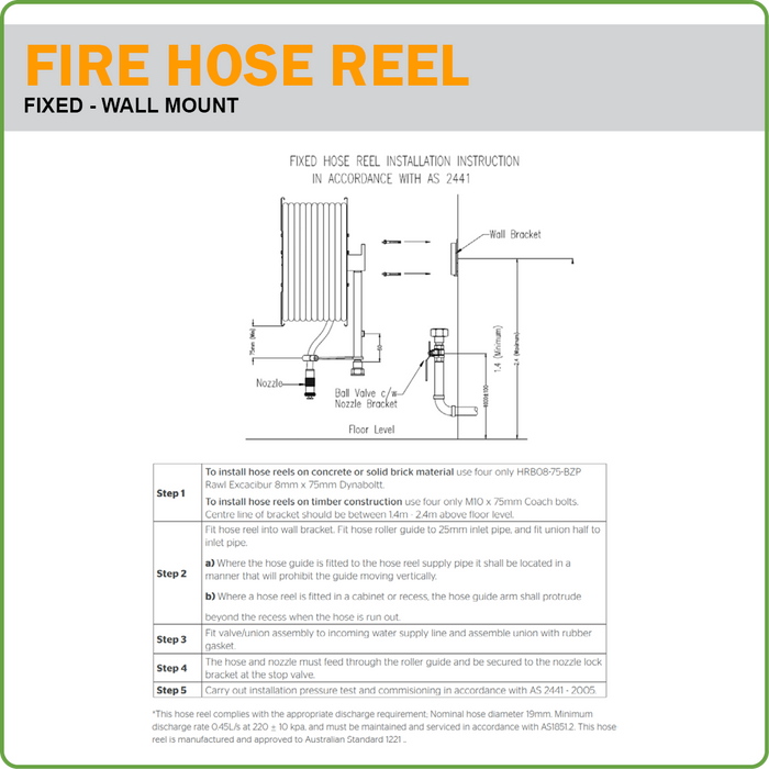 Fire Hose Reel Wall Mounted
