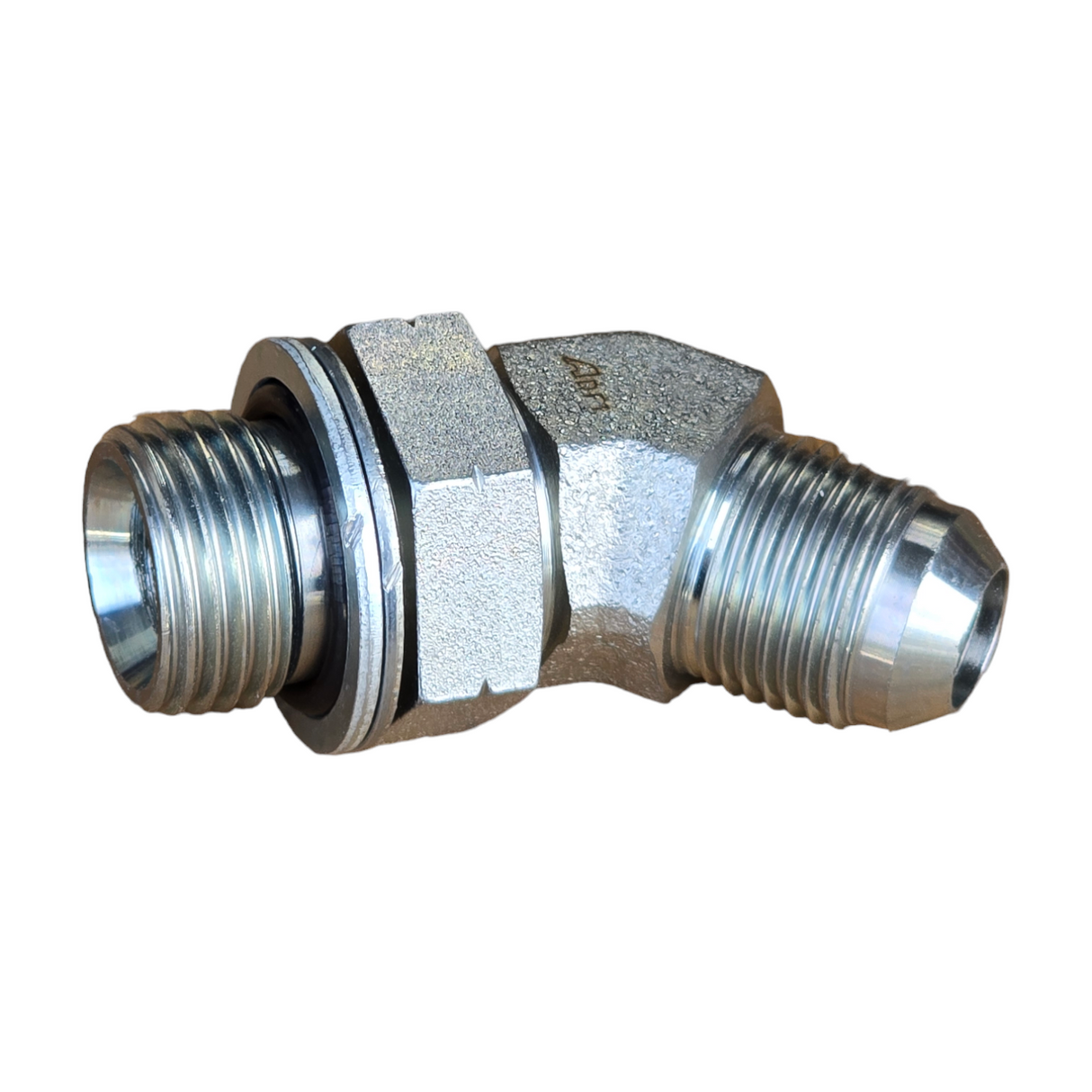 JIC Male × BSPP Male 45° Elbow | Hydraulic Adaptor