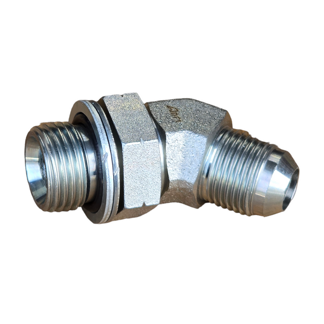 JIC Male × BSPP Male 45° Elbow | Hydraulic Adaptor
