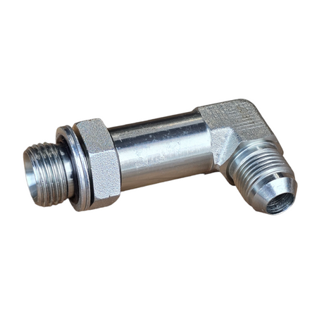 JIC Male × BSPP Male 90° Long Drop Elbow